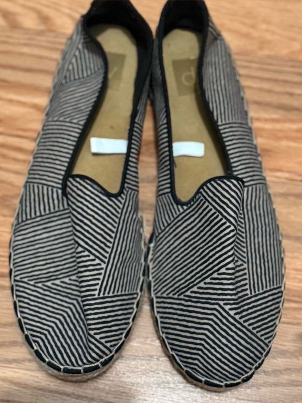 Target Black and White Geometric Slip-On Flats